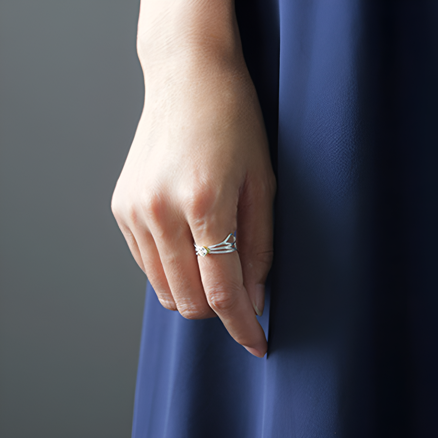 Sterling Silver Hollow Butterfly Wings Adjustable Ring