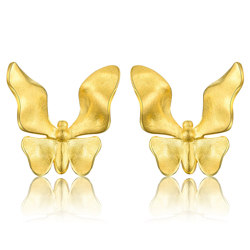 Sterling Silver Small Butterfly Stud Earrings