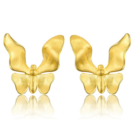 Sterling Silver Small Butterfly Stud Earrings