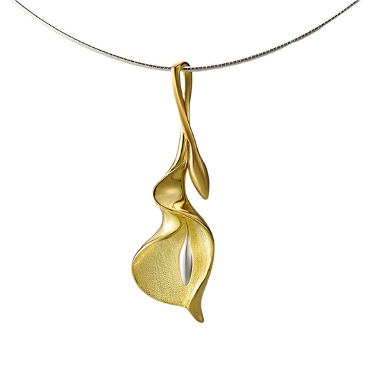 Sterling Silver Calla Lily Flower Pendant (Chain not included)