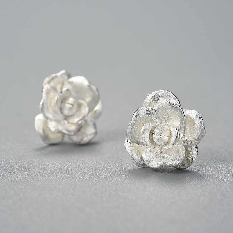 Camellia Flower Stud Earrings