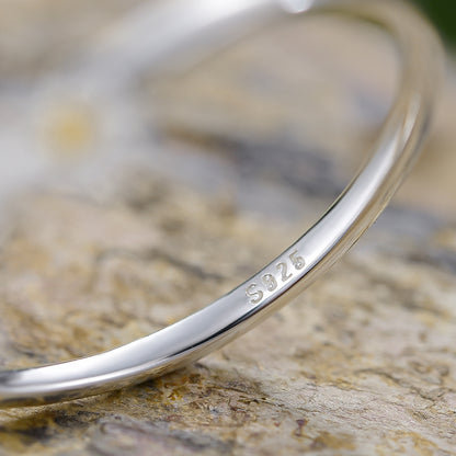 Sterling Silver Delicate Forget-me-not Flower Adjustable Ring