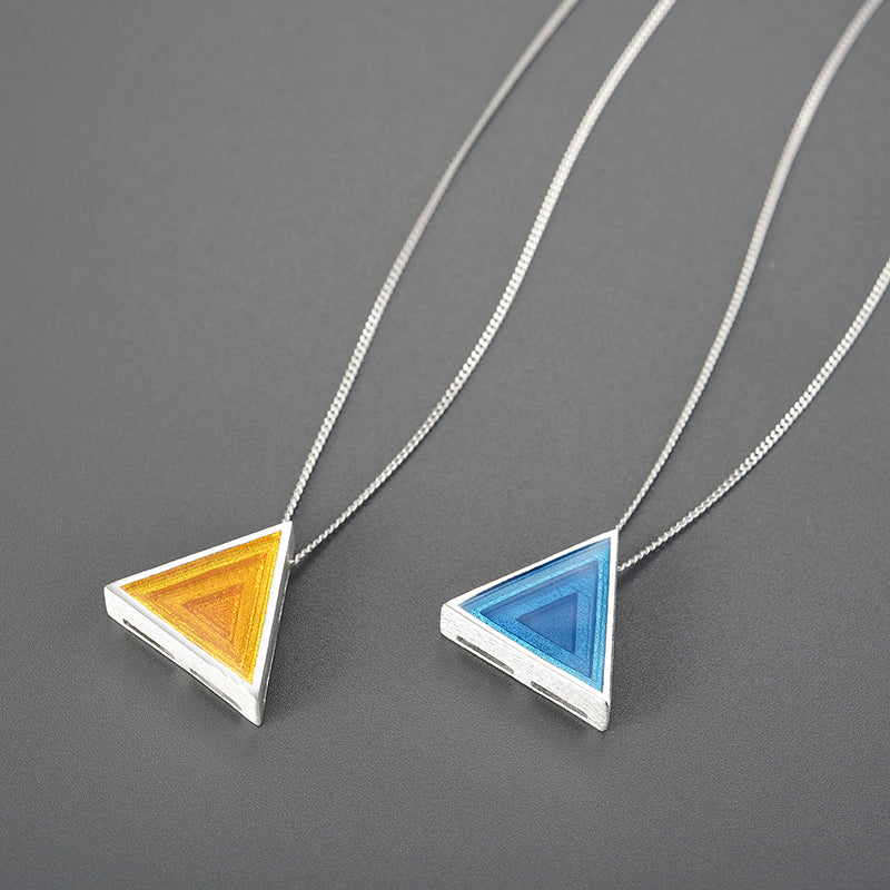 Minimalism Triangle Epoxy Pendant (without Necklace)