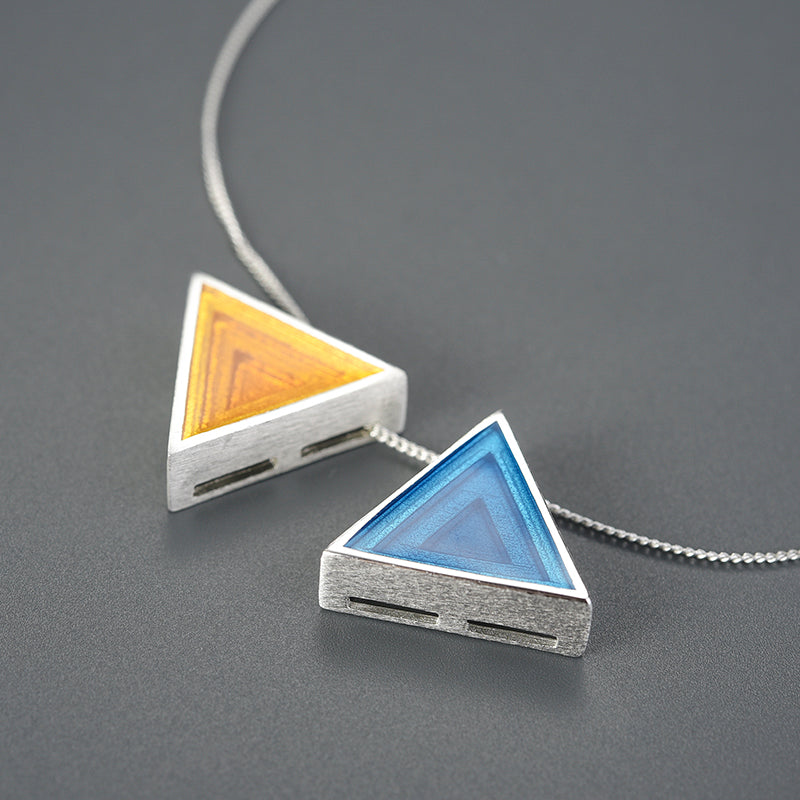 Minimalism Triangle Epoxy Pendant (without Necklace)