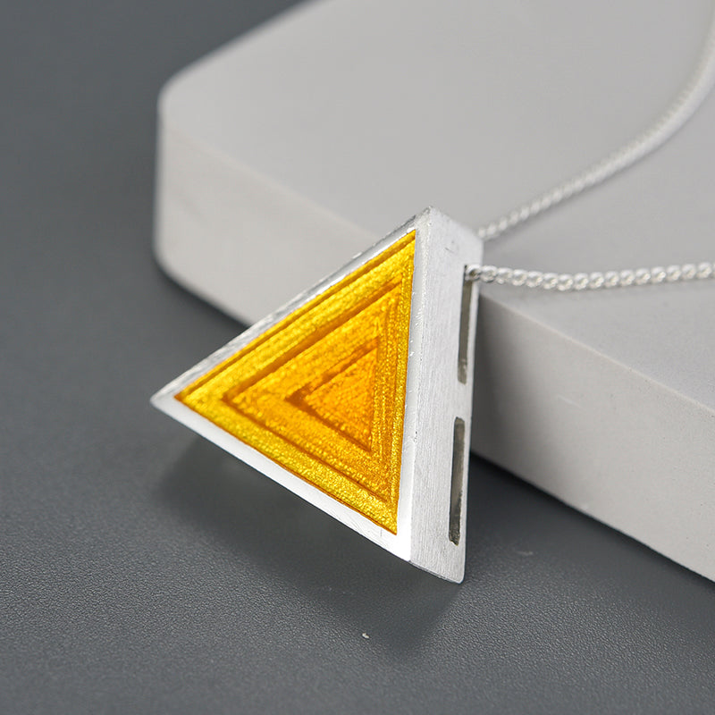 Minimalism Triangle Epoxy Pendant (without Necklace)