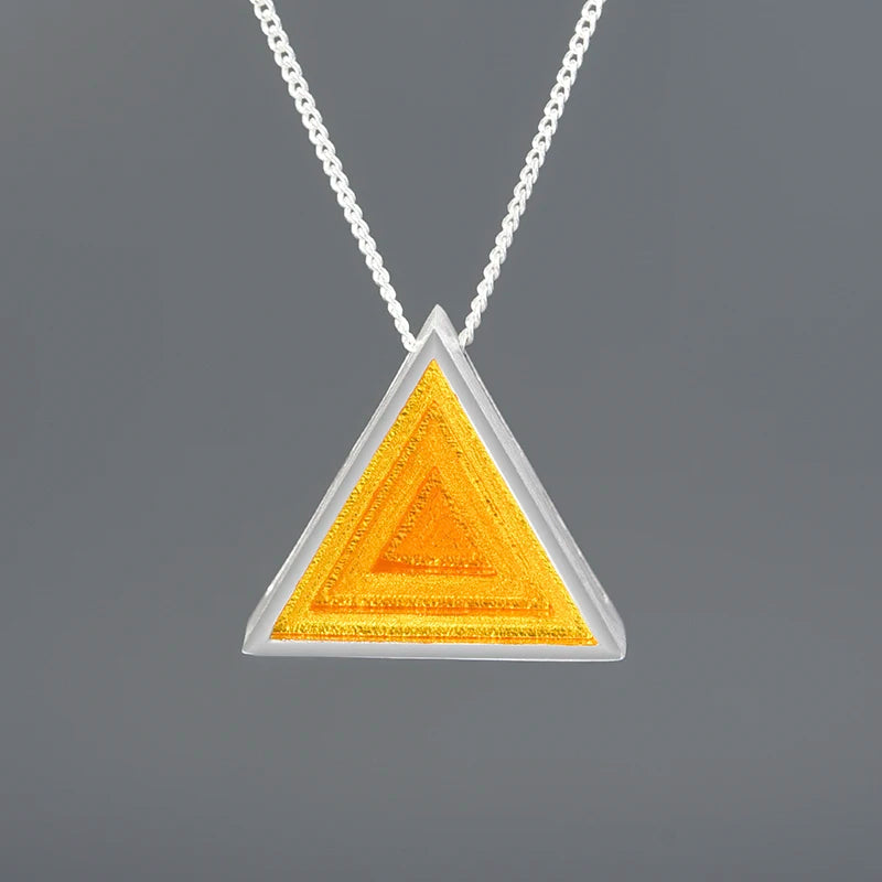 Minimalism Triangle Epoxy Pendant (without Necklace)