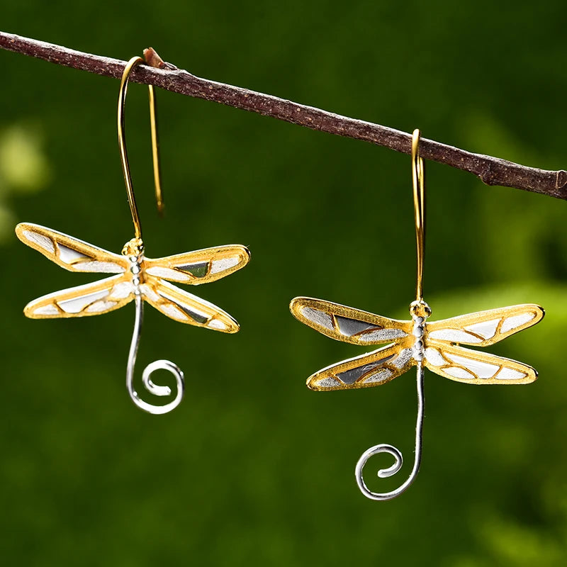 Dragonfly Drop Earrings