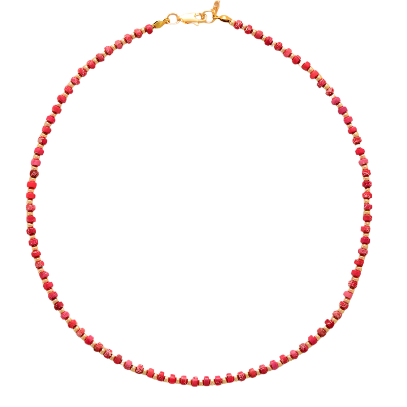 Boho Unique Red Jasper Choker Necklace