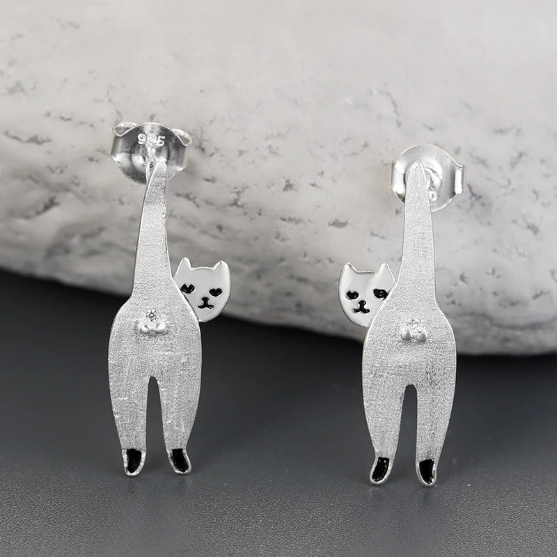 Naughty Cat Stud Earrings