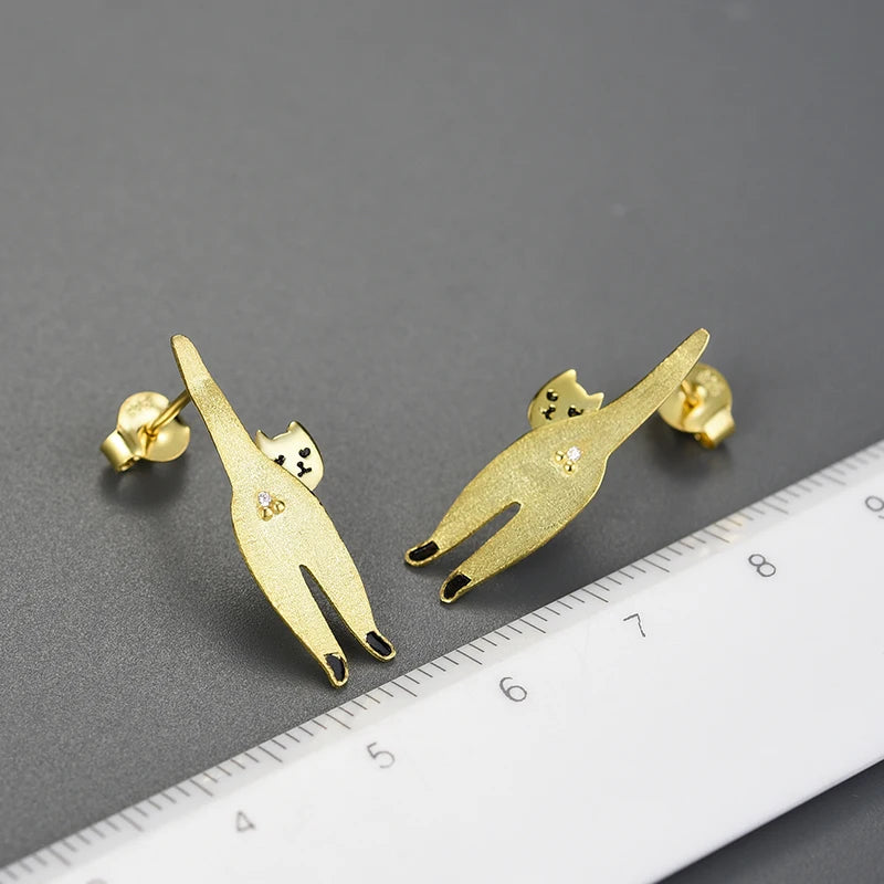 Naughty Cat Stud Earrings