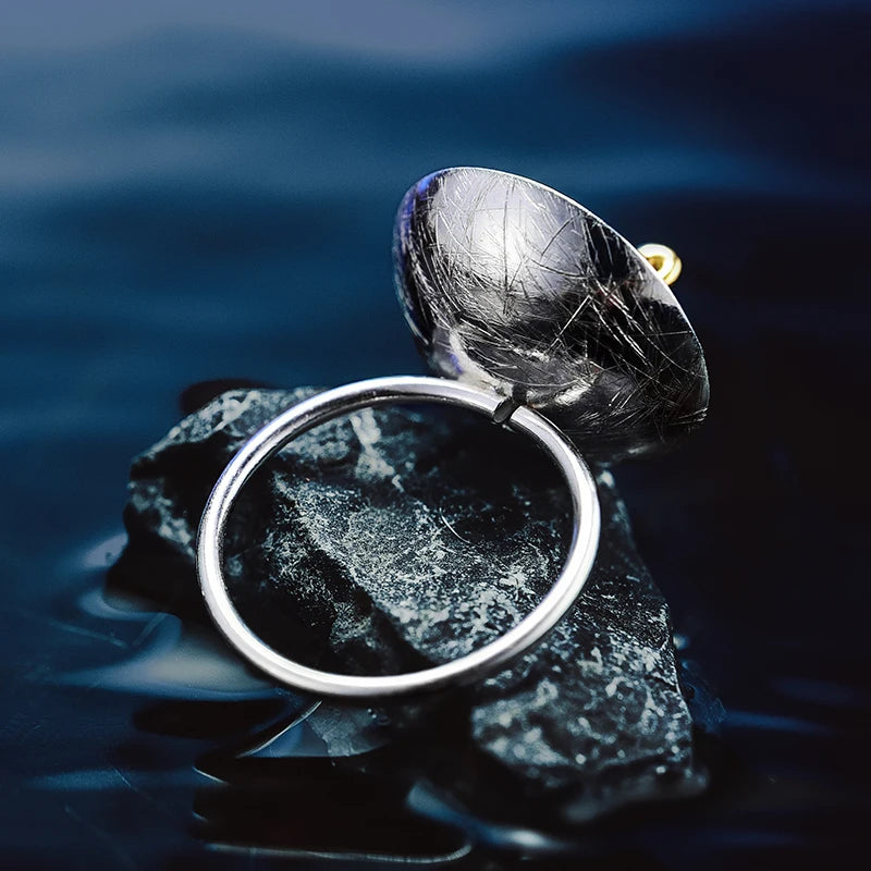 Poetic Swan In The Sea Adjustable Ring