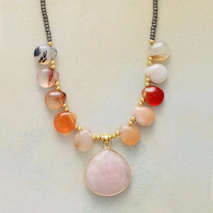 Rose Quartz Pendant Necklace