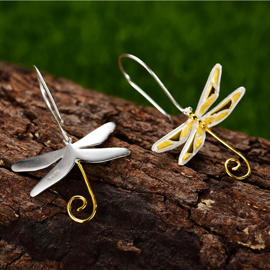 Dragonfly Drop Earrings