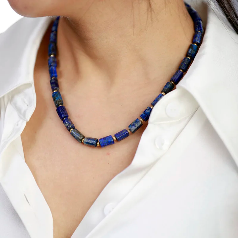 Boho Lapis Lazuli Choker Necklace