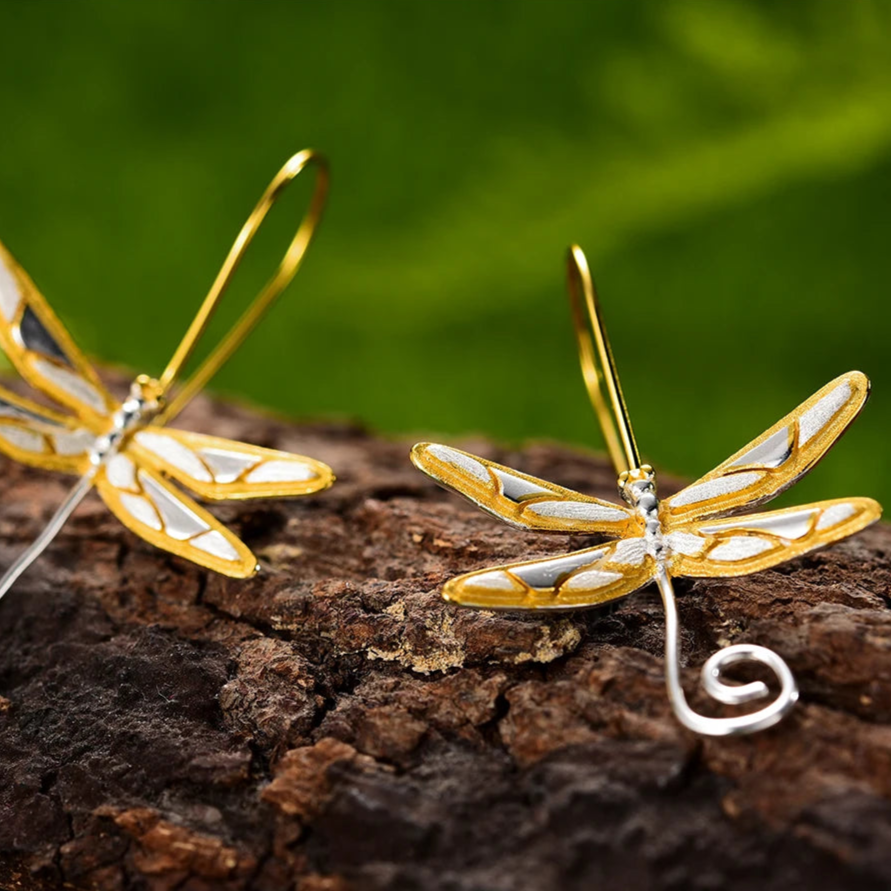 Dragonfly Drop Earrings