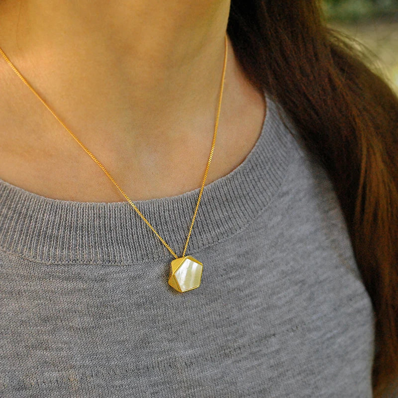 Minimalism Pentagonal Prism Pendant (without Necklace)