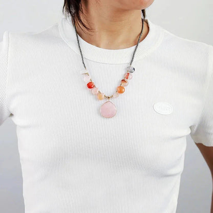 Rose Quartz Pendant Necklace