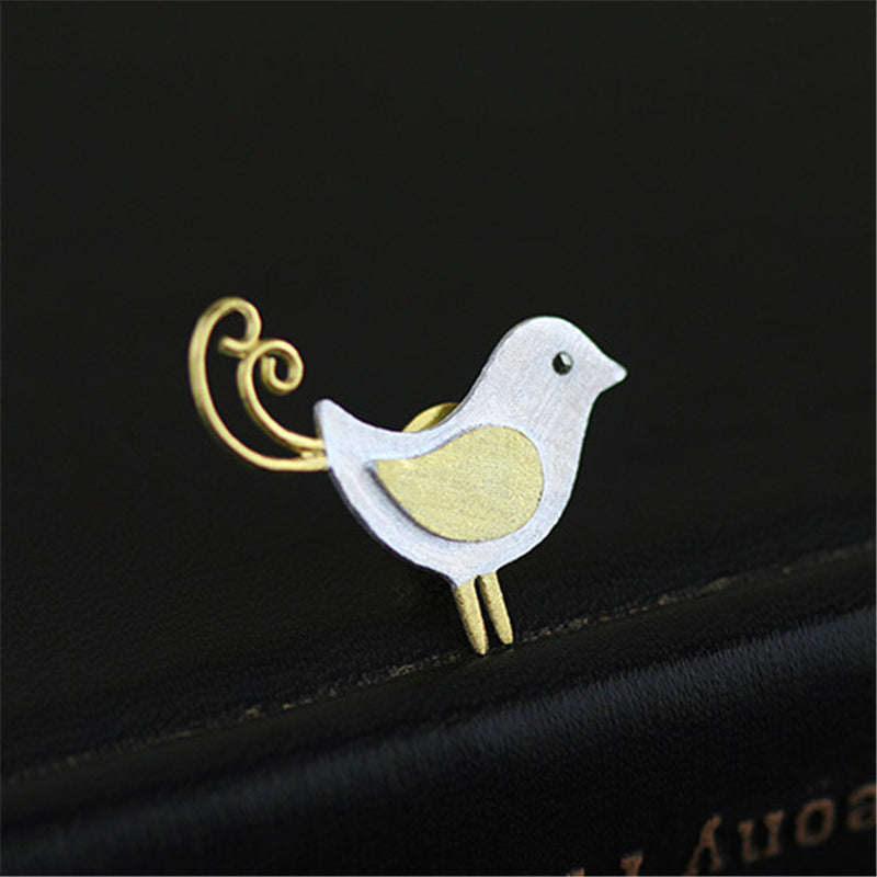 Lovely Jay Bird Handmade Brooch