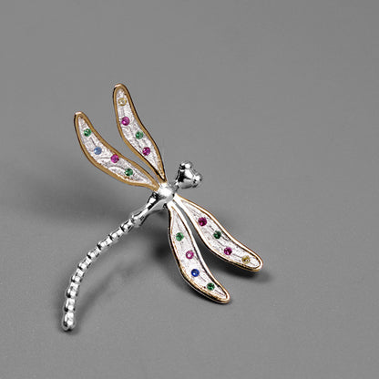 Sterling Silver Dragonfly Brooch