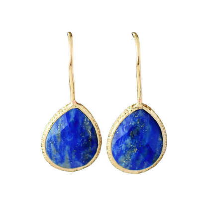 Teardrop Lapis Lazuli Dangle Earrings