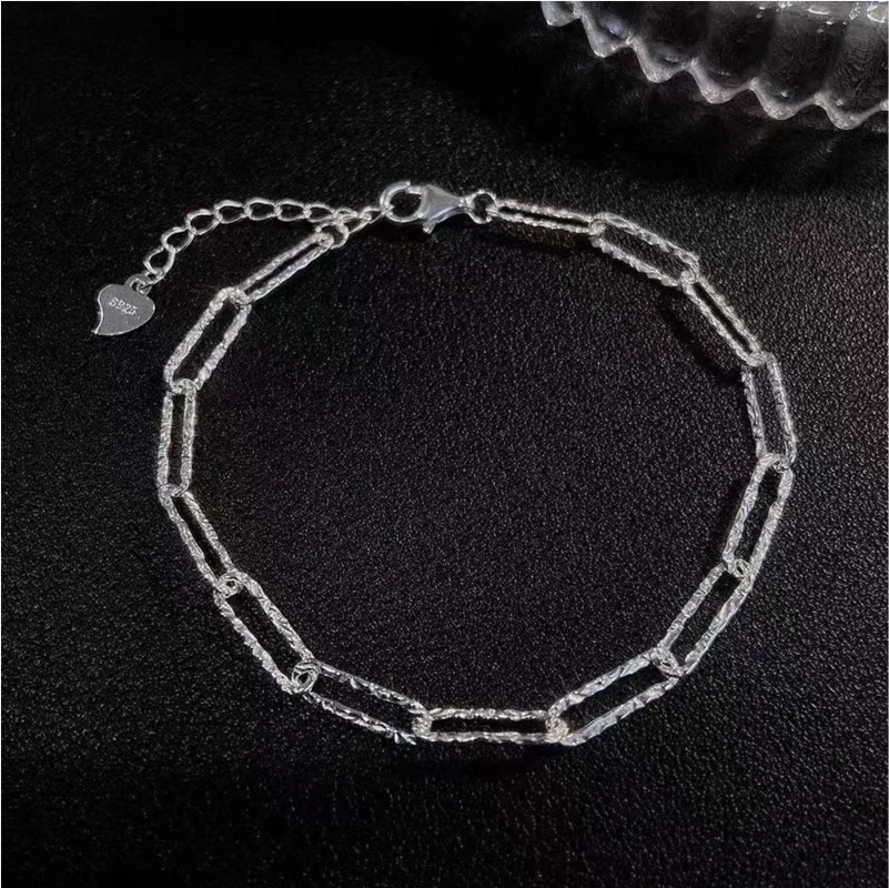 Shimmering Link Chain Choker Necklace & Bracelet Jewellery Set