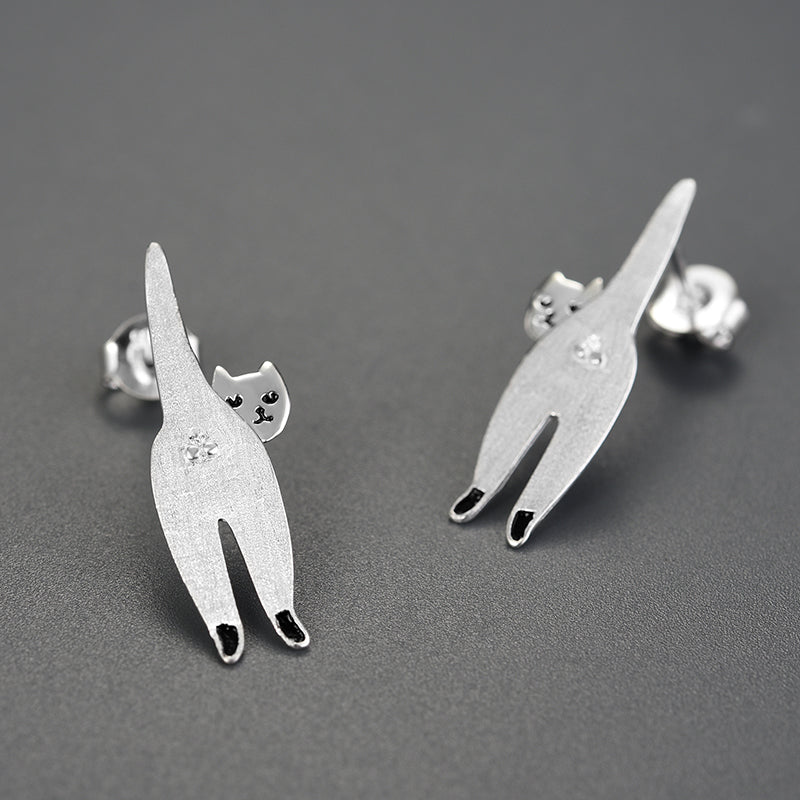 Naughty Cat Stud Earrings