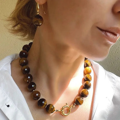 Round Tiger Eye Necklace