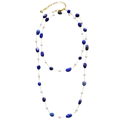 Boho Lapis Lazuli Layered Necklace