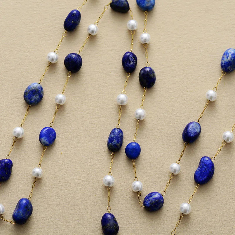 Boho Lapis Lazuli Layered Necklace