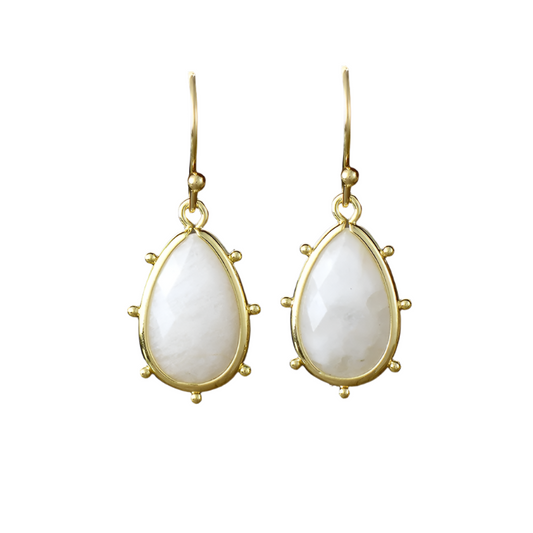 Moonstone Waterdrop Dangle Earrings