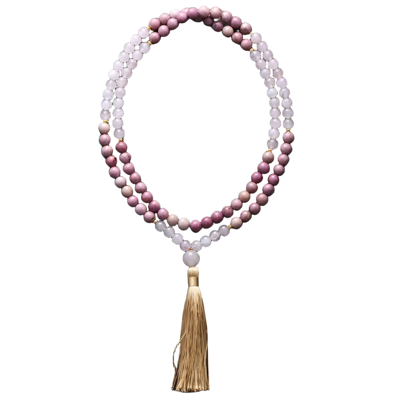 108 Beads Malas Healing Crystal Tassel Spiritual Meditation Yoga Necklace