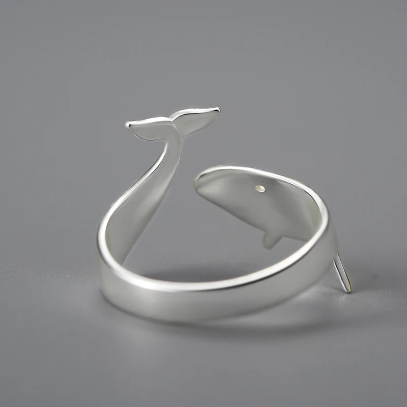 Whale Dating Adjustable Ring