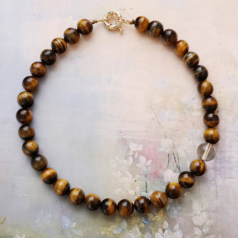 Natural Stone Tiger Eye Necklace