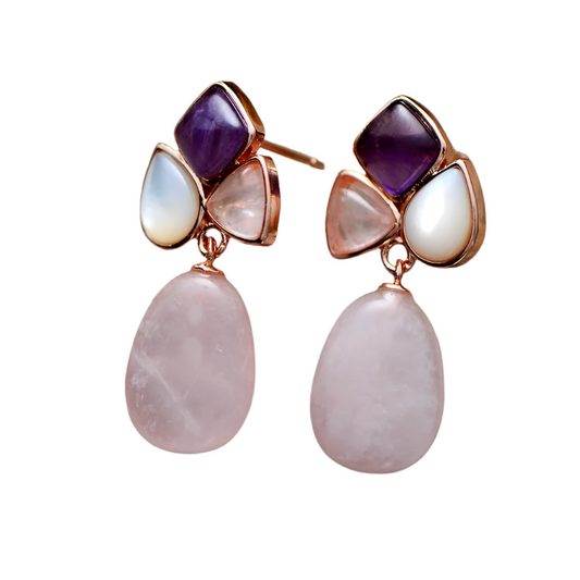 Sweet Rose Quartz Earrings