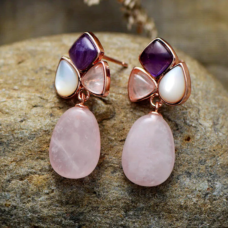 Sweet Rose Quartz Earrings