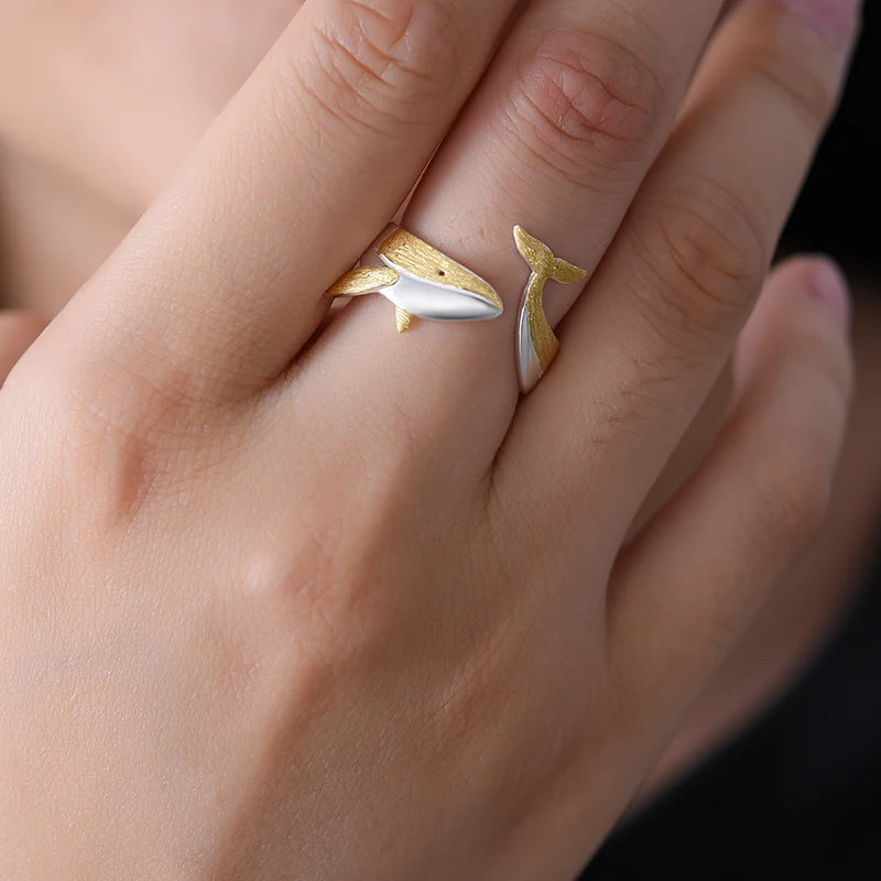 Whale Dating Adjustable Ring