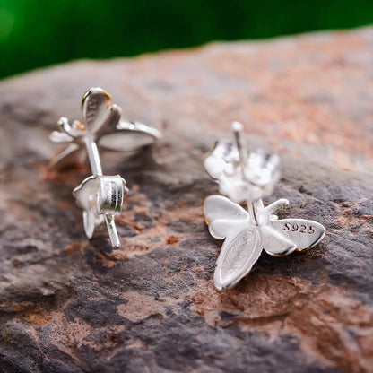 Sterling Silver Small Honey Bee Stud Earrings