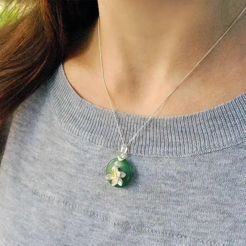 Sterling Silver Aventurine Whispers Pendant (Chain not included)