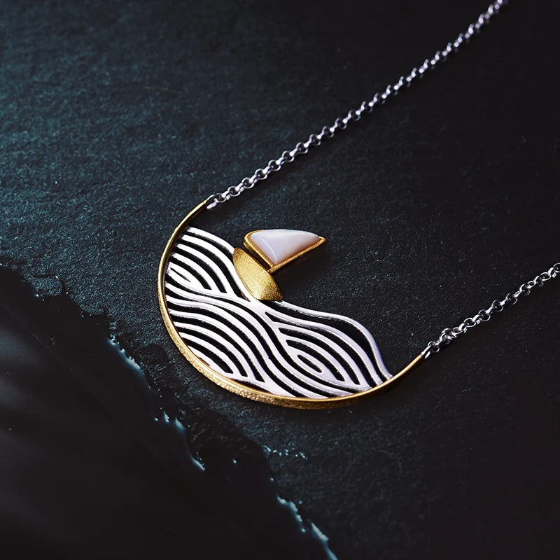 Sterling Silver Sailboat Necklace