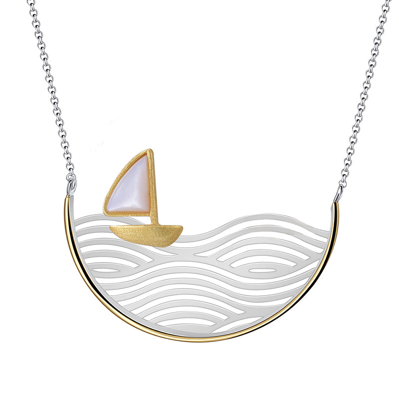 Sterling Silver Sailboat Necklace