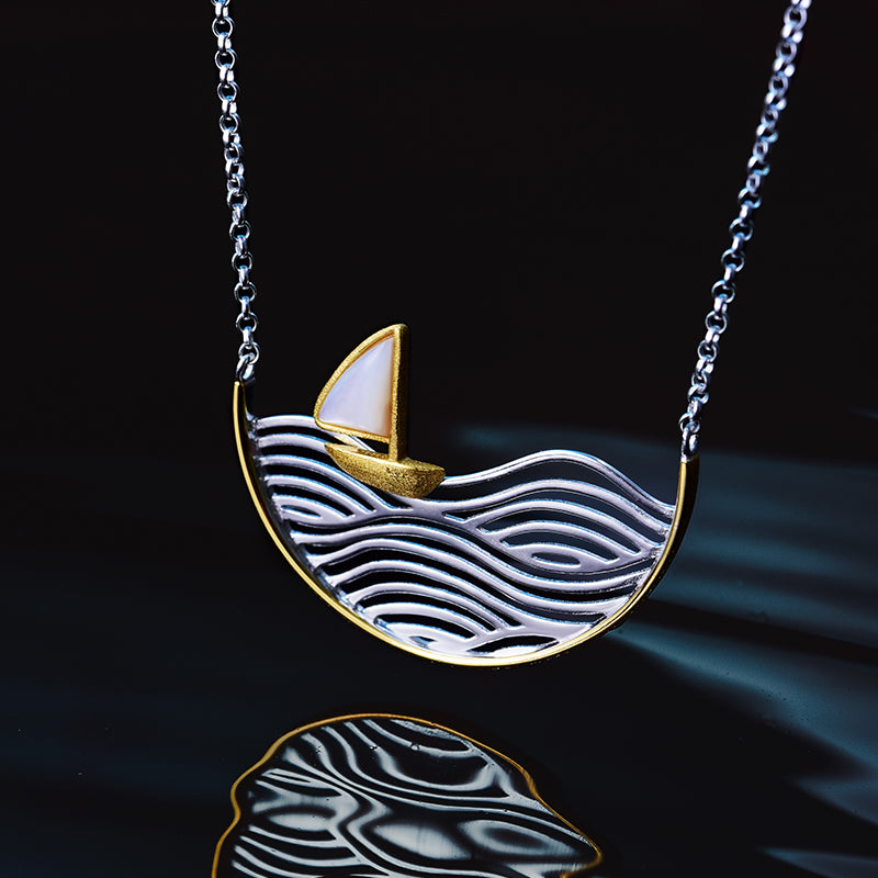 Sterling Silver Sailboat Necklace