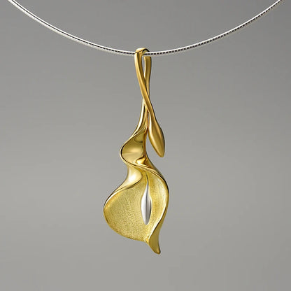 Sterling Silver Calla Lily Flower Pendant (Chain not included)