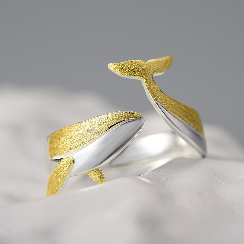 Whale Dating Adjustable Ring