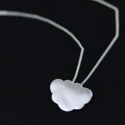 Sterling Silver Creative Frosted Cloud Pendant (Chain not included)